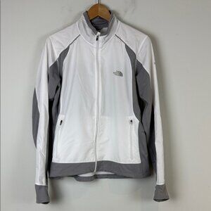 The North Face flight series white gray trim Jacket Size Large